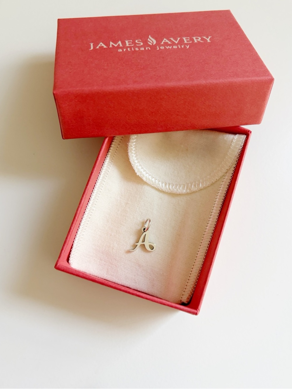 James Avery Sterling Silver Script 'A' Initial Charm